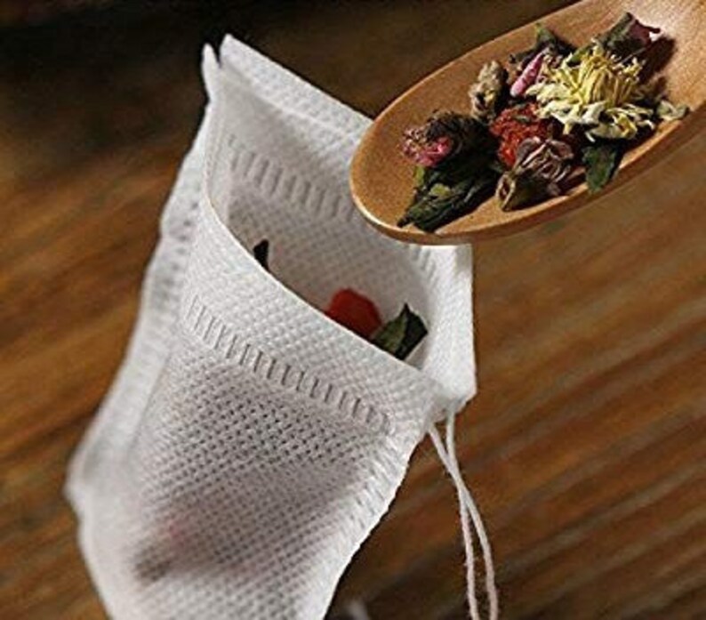 TEA FILTER BAGS Drawstring Tea Infuser Perfect for Loose Etsy