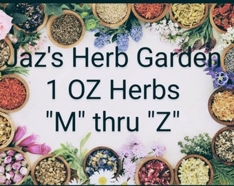 1oz HERB PACKS | Fresh, Organic, All-Natural & Kosher Options | "M" thru "Z" HERBS | Perfect for an Herb Starter Kit | New Herbs Added Often