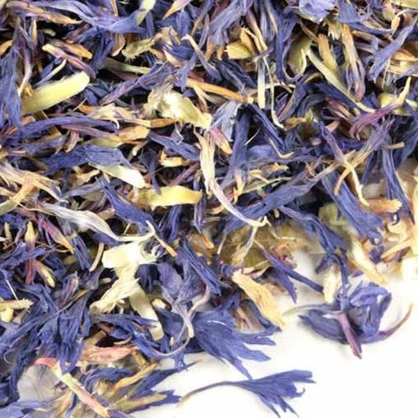 ORGANIC BLUE CORNFLOWER Petals | Centaurea cyanus | Certified Kosher | Bachelor's Button | Food Grade | Great for Teas, Facial Steams, Craft