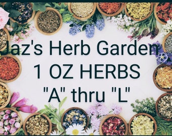 1oz HERB PACKS | Fresh, Organic, All-Natural & Kosher Options | "A" thru "L" HERBS | Perfect for an Herb Starter Kit | New Herbs Added Often