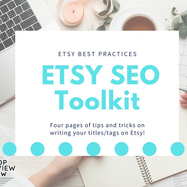 SEO Checklist, etsy sellers guide, etsy shop search, titles and tags checklist, small business templates