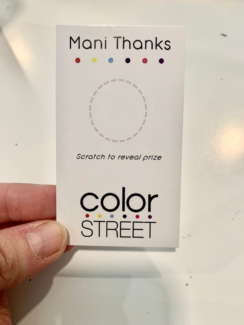Scratch cards blank small business thank you cards Color
