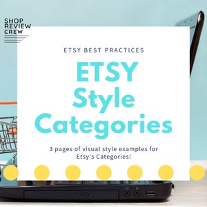 Etsy Categories Style guide, etsy sellers guide, etsy shop search, titles and tags checklist, small business templates, for sellers image 1