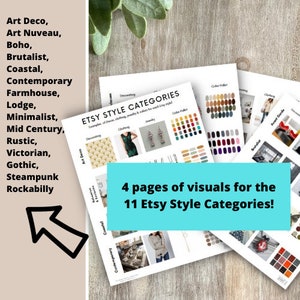 Etsy Categories Style guide, etsy sellers guide, etsy shop search, titles and tags checklist, small business templates, for sellers image 2