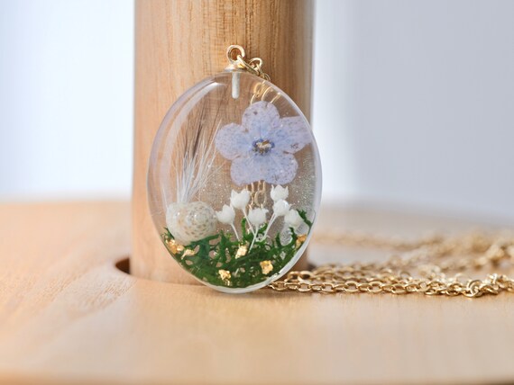 Collier mémoire floral