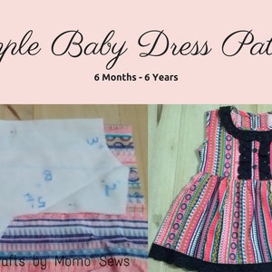 Simple Baby Dress Pattern by Dresscrafts 6mon-6t PDF Pattern Digital Download - Etsy