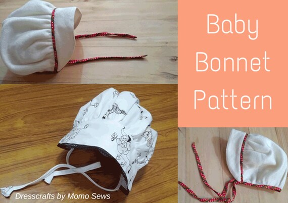 Baby Bonnet Pattern By DressCrafts 0 3 Months PDF Pattern Digital 
