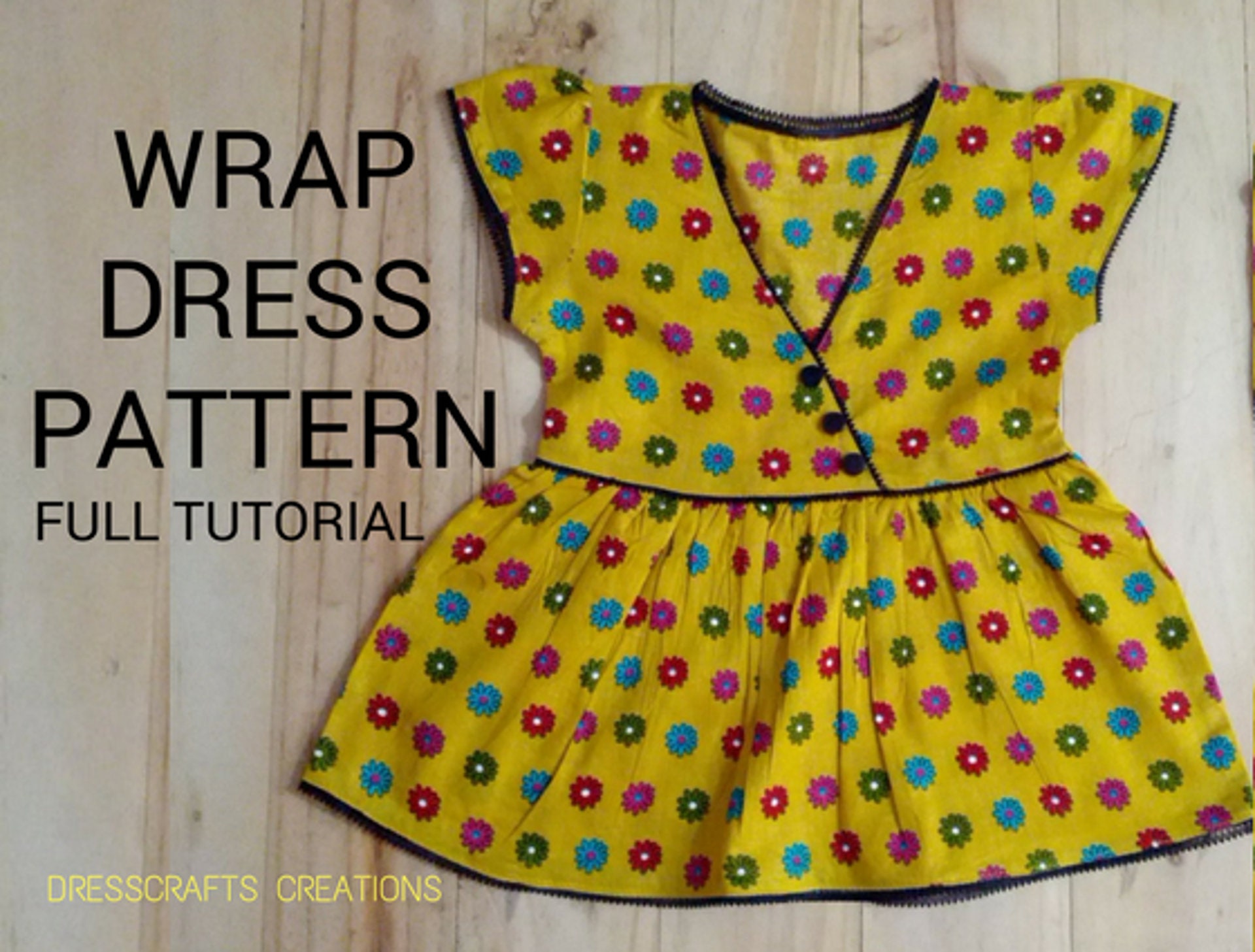 Baby Wrap Dress Pattern by Dresscrafts 6Month to 2Years PDF Etsy