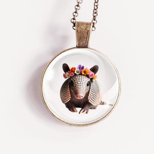 Armadillo Necklace, Animal Jewelry, Armadillo Gifts,