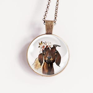 Goat Head Necklace, Animal Jewelry, Goat Lovers Gift,