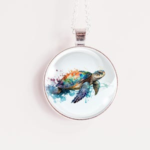 Sea Turtle Necklace, Sea Animal Jewelry, Sea Turtle Gifts,