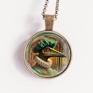 Pterodactyl Necklace, Dinosaur Jewelry, Gift for Dinosaur Lovers,