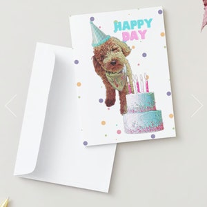 Goldendoodle Greeting Cards, Birthday Cards (Box of 10) Doodle Dog Cards, Golden Doodle Dog Birthday Cards, Doggone Good Birthday, Dogs