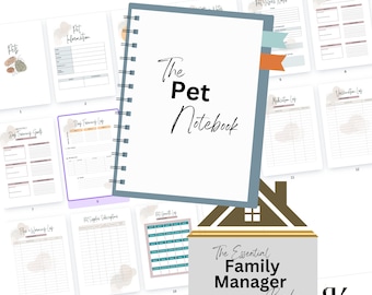 Essential Printable Pet Record Organizer - Health Logs, Emergency Prep & Vet Communication - Digital File