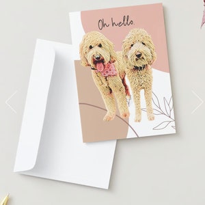Caixa com 10 cartões comemorativos Goldendoodle, Doodle Dourado, Cartões comemorativos para cães, Presentes Goldendoodle, Cartão Goldendoodle de cães