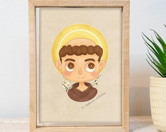 Impresión infantil de San Antonio de Padua (descarga digital)