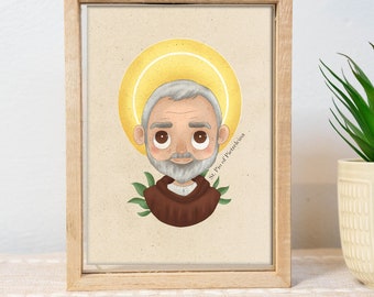 Saint Pio de Pietrelcina (Padre Pio) Nursery Print (Téléchargement numérique)