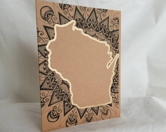 Wisconsin Mandala Greeting Card