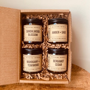 Warm and Woodsy Candle Sampler Pack | Soy Scented Candles | Non-Toxic | Phthalate-Free | Dye Free | Made in the USA