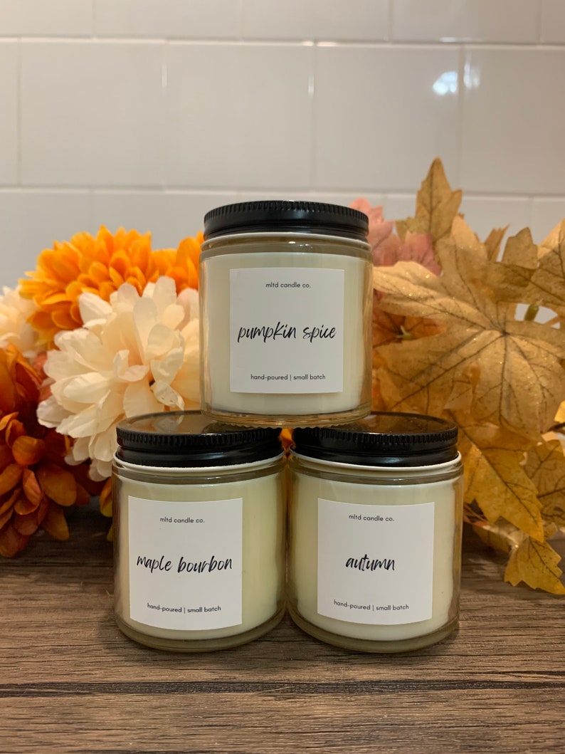 Fall Candle Sampler Pack Fall Candle Soy Fall Candle Etsy