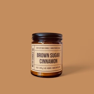 Brown Sugar Cinnamon Soy Wax Candle | Hand-Poured | Small Batches | Scented Candle