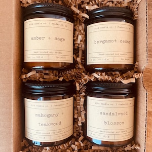 Warm and Woodsy Candle Sampler Pack | Soy Scented Candles | Non-Toxic | Phthalate-Free | Dye Free | Made in the USA