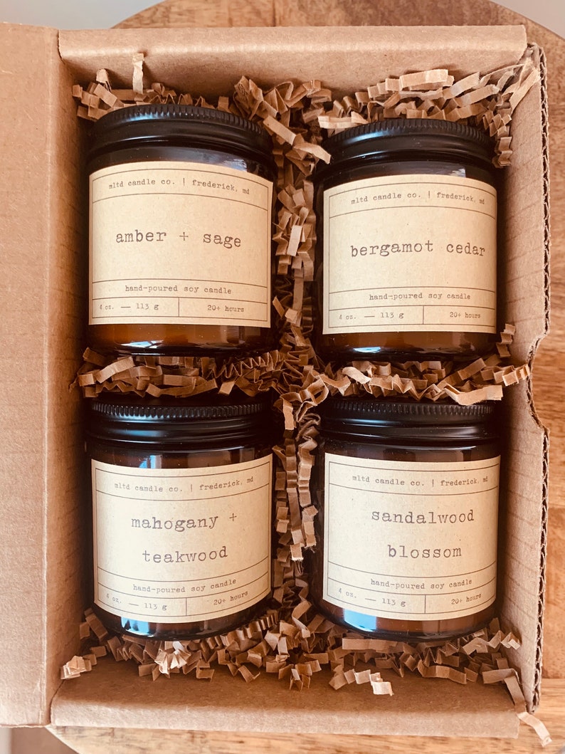 Warm and Woodsy Candle Sampler Pack | Soy Scented Candles | Non-Toxic | Phthalate-Free | Dye Free | Made in the USA