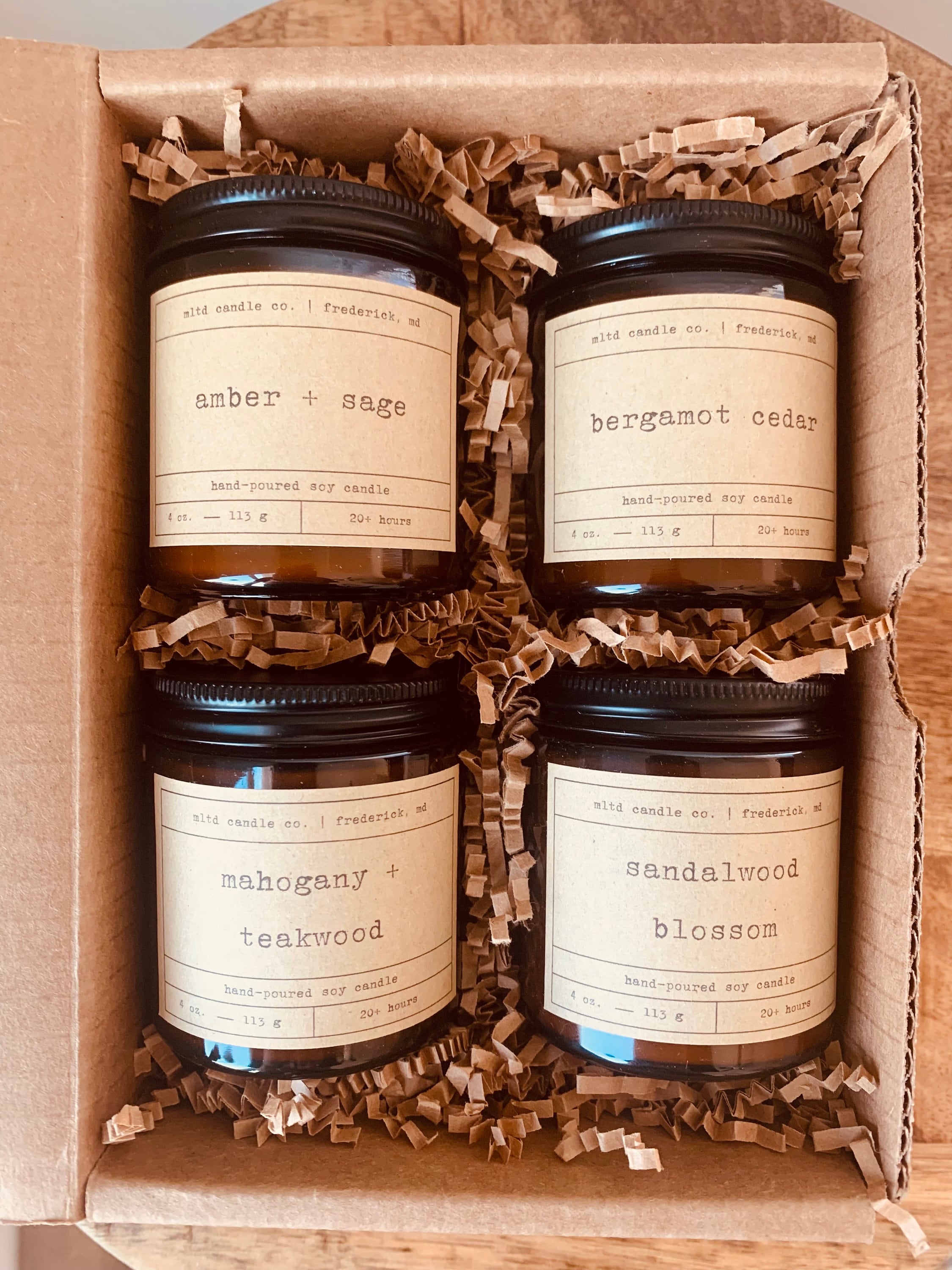 Warm and Woodsy Candle Sampler Pack | Soy Scented Candles | Non-Toxic | Phthalate-Free | Dye Free | Made in the USA