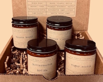 Bakery Candle Sampler Pack | Set of 4 Mini Dessert Soy Candles
