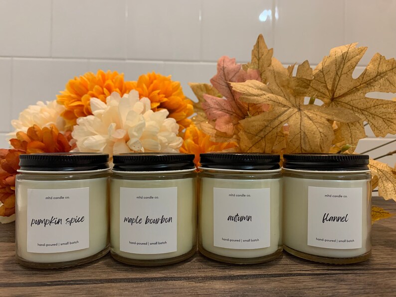 Fall Candle Sampler Pack Fall Candle Soy Fall Candle Etsy