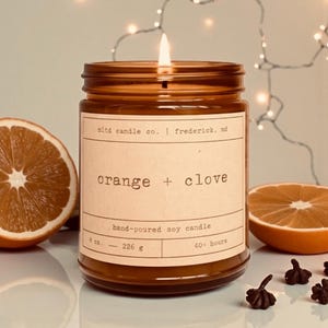 Orange + Clove Soy Candle afbeelding 1