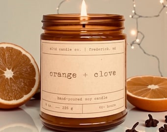 Orange + Clove Soy Candle