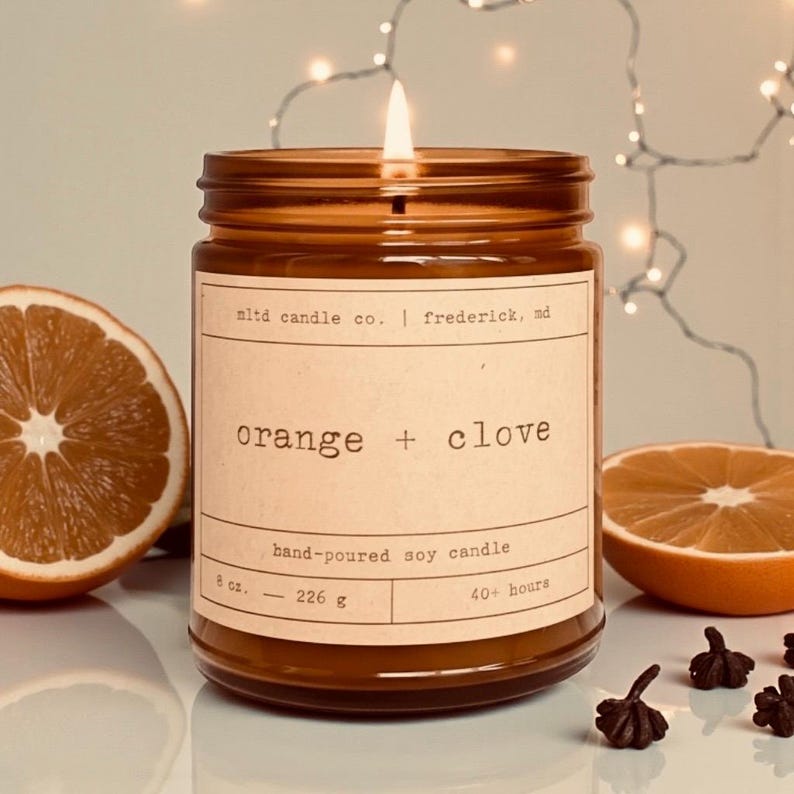Orange + Clove Soy Candle afbeelding 1