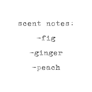 Ginger + Fig Soy Candle | with Peach Scent image 2