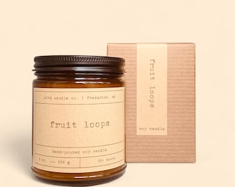 Fruit Loops Soy Candle | Fruity Cereal + Milk Scent