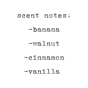 Banana Bread Soy Candle: Banana, Walnut, Cinnamon, Vanilla Scent image 2