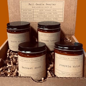 Fall Candle Sampler | Set of 4 Mini Autumn Soy Candles