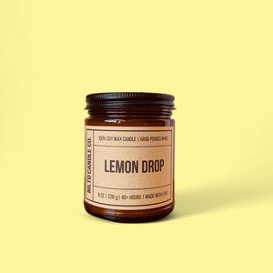 Lemon Drop Soy Wax Candle | Hand-Poured | Small Batch | Scented Candle