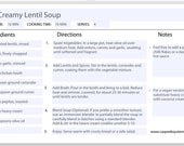 MY RECIPE Index Card 3"x5" - PDF Printable and Fillable Template