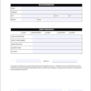 Formulario PDF rellenable de autorización de tarjeta de crédito
