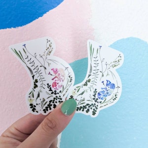 Pregnancy Art Sticker, Midwife Gifts, Obgyn Gifts, Pressed Flower Art ...