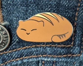 Pure Bread Cat Loaf Hard Enamel Pin | 1.25" pin