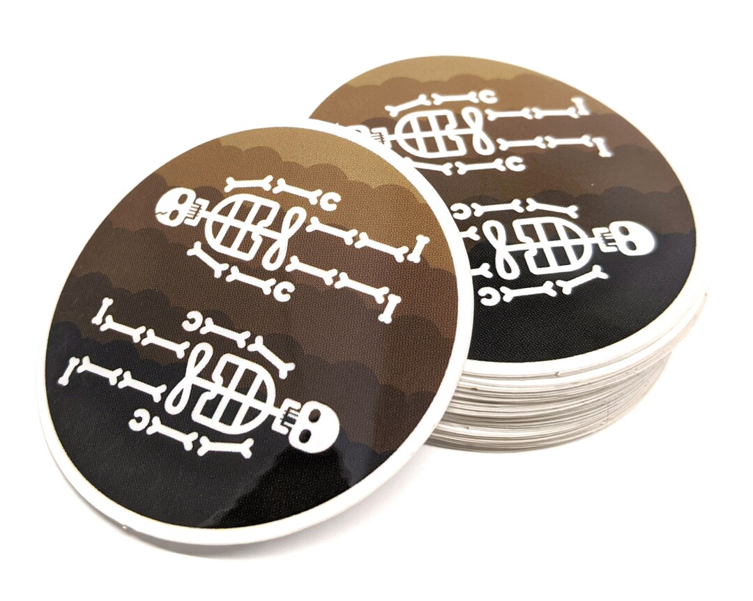 Skeleton Shells Sticker Buried Skeletons Vinyl Sticker - Etsy