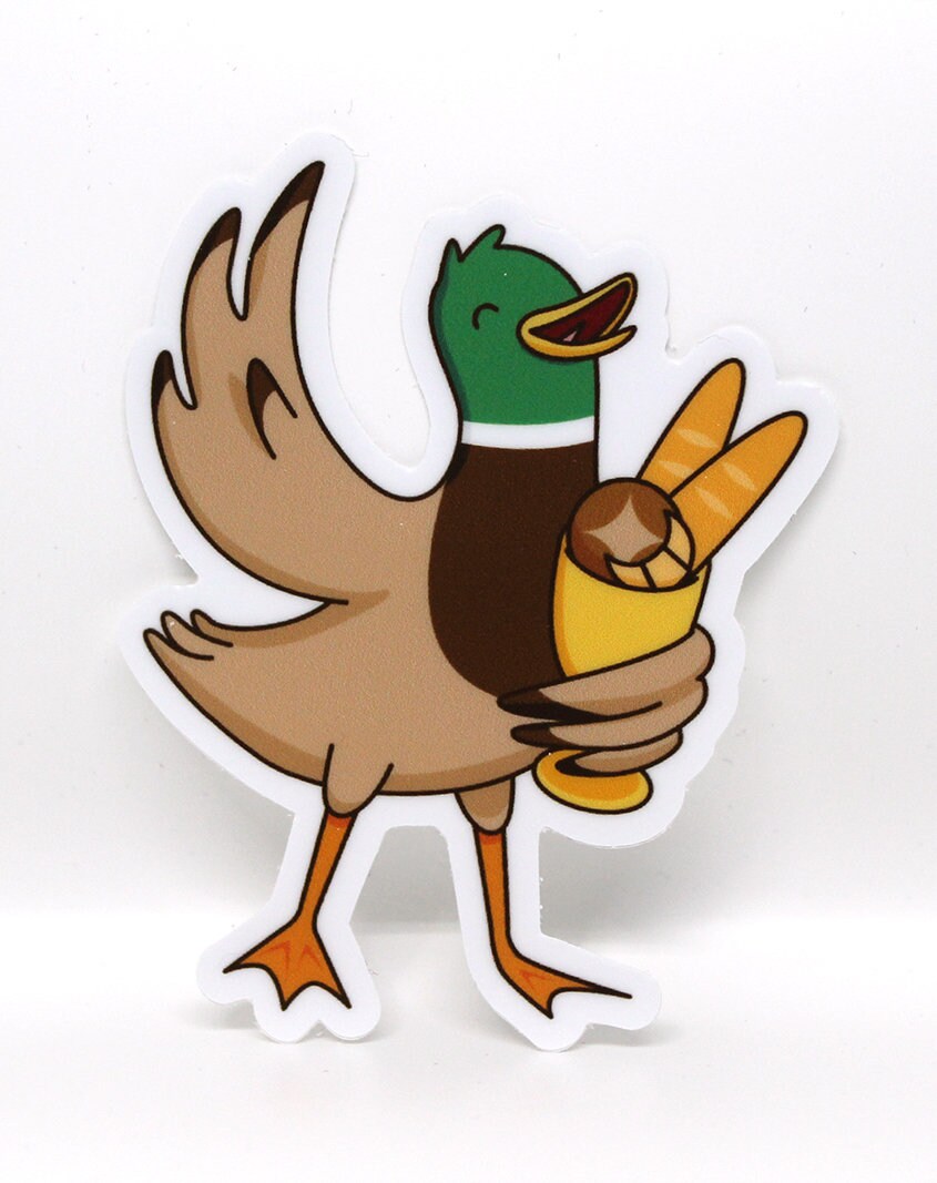 Vinyl Sticker Breadwinner Duck Etsy