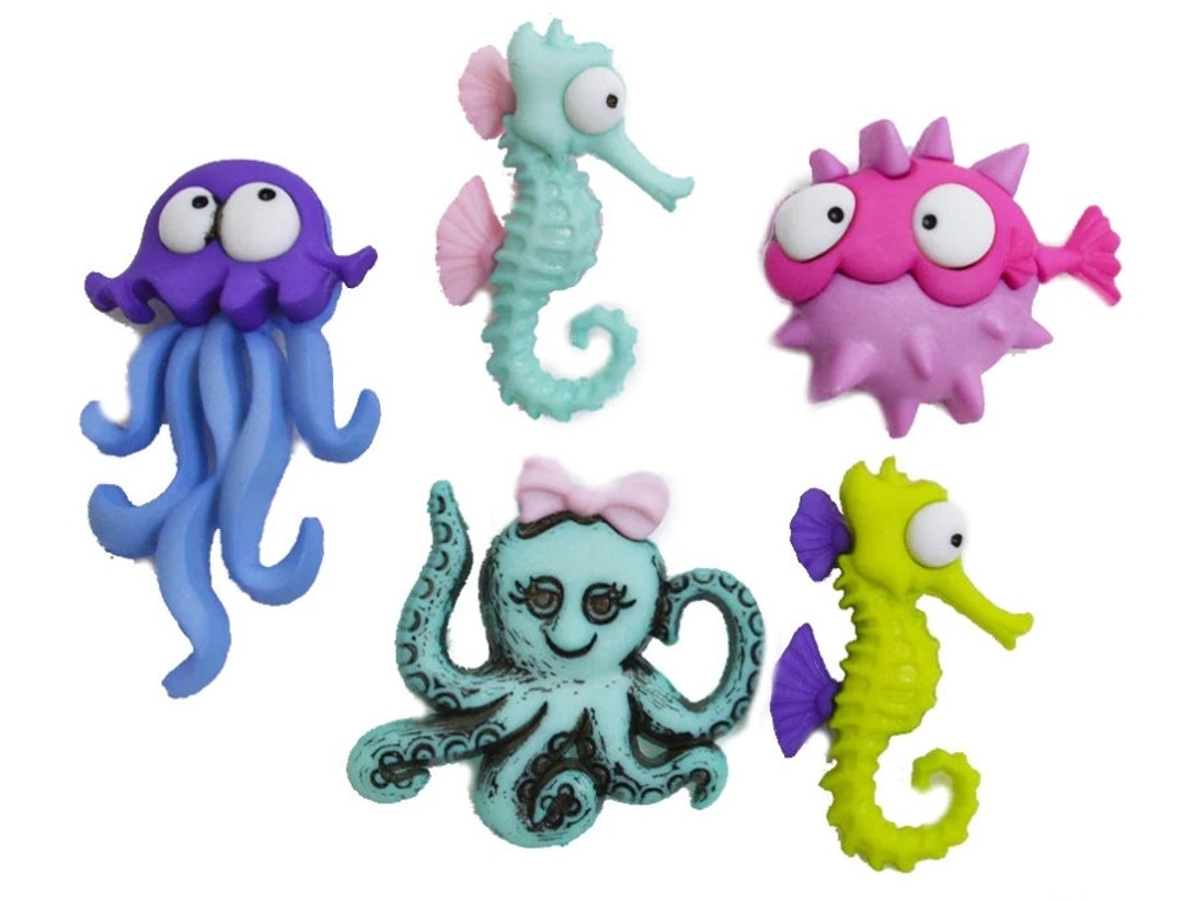 Creatures of the Sea Button / Embellishments - Etsy