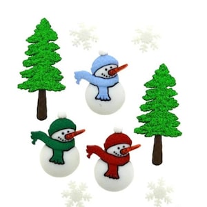 Cool Yule Snowmen Button / Embellishments