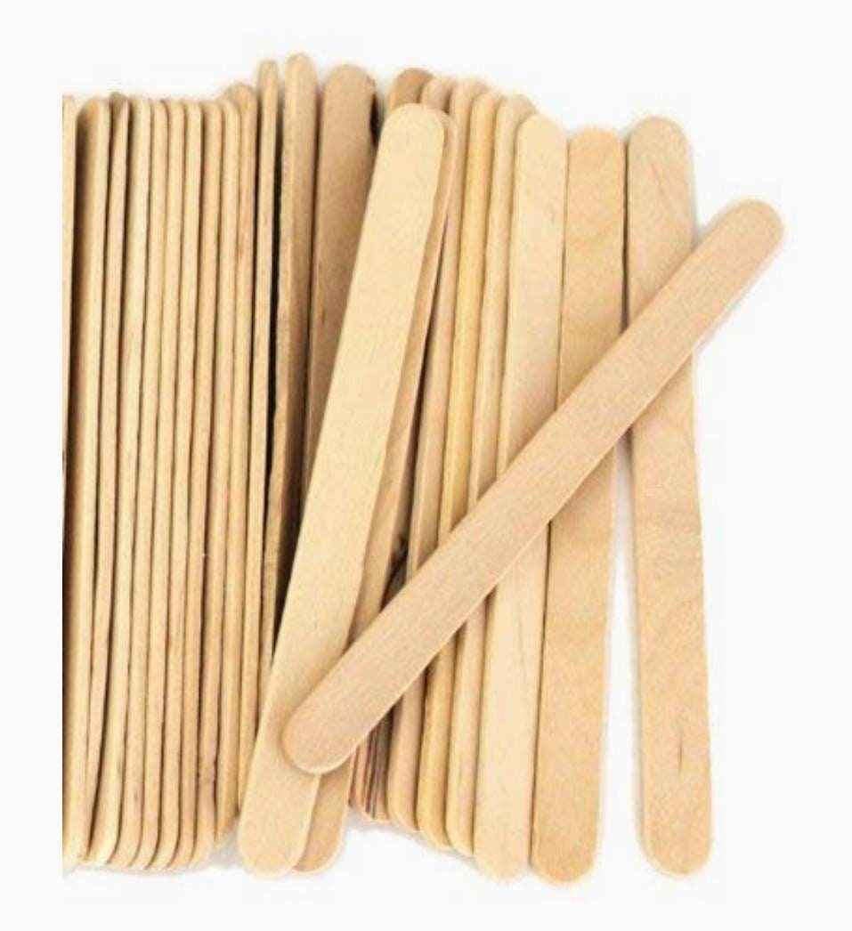 Perfect Stix Wooden Craft Stick/Plain Taster Ice Cream Paddle Spoon, Paper  Wrapped, 3 Length (Pack of 100) Original Version