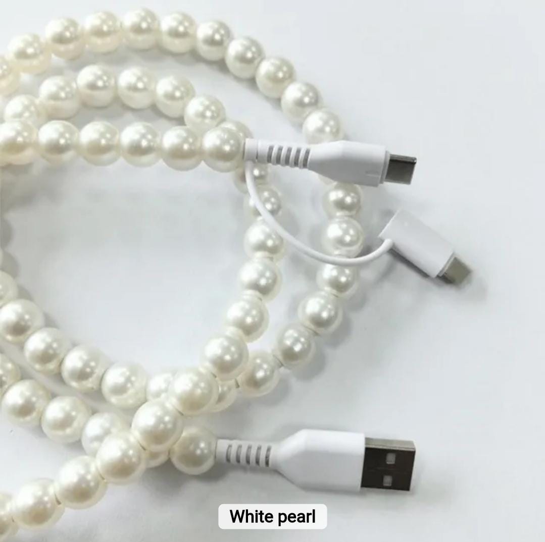 Multi Usb Charger Colorful Beaded 2-in-1 Charger Cable - USB To USB-C ...