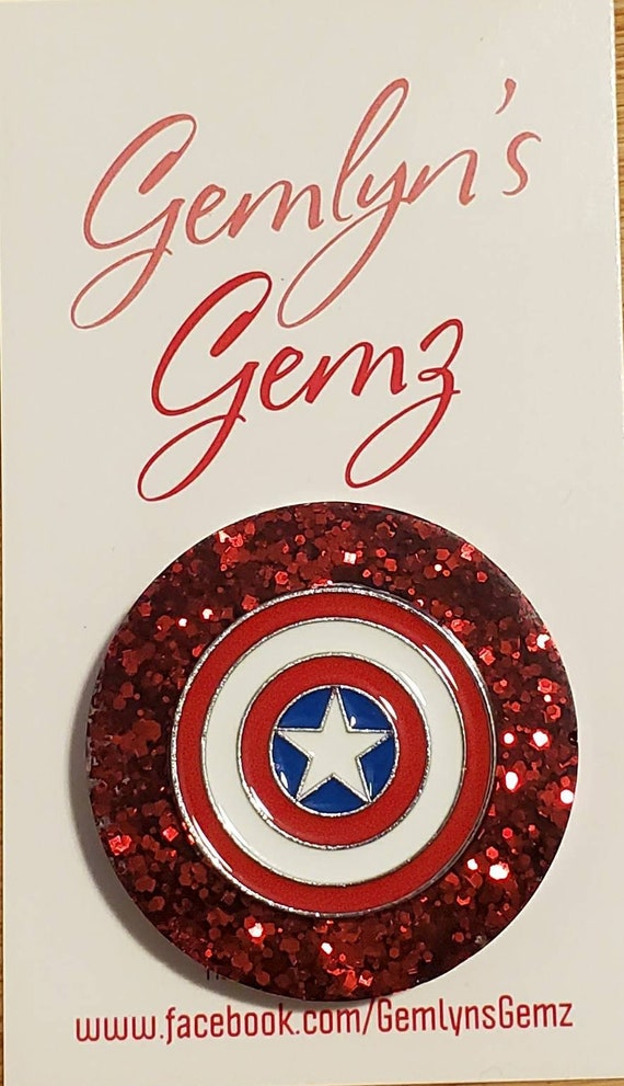 Captain America Shield Badge Reel or Stethescope Tag 