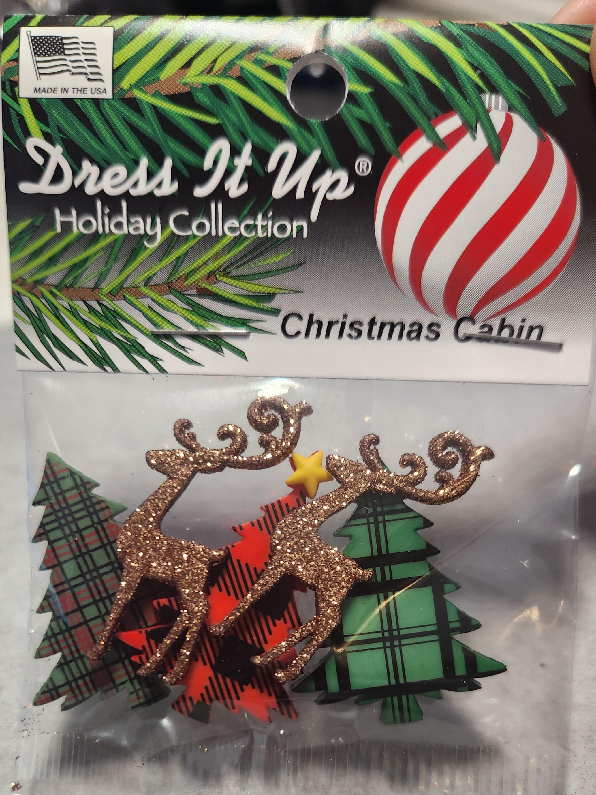Christmas Cabin Button / Embellishments